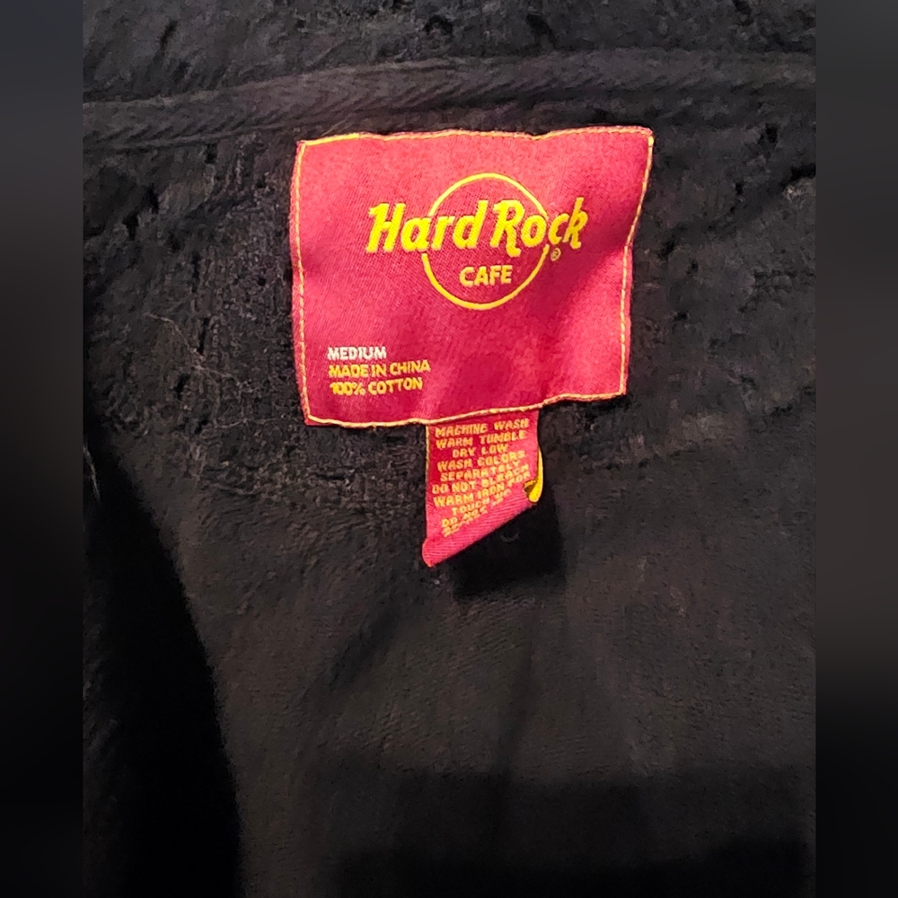 Hard Rock Cafe New York skeleton zip-up hoodie black purple distressed jacket - Picture 6 of 11